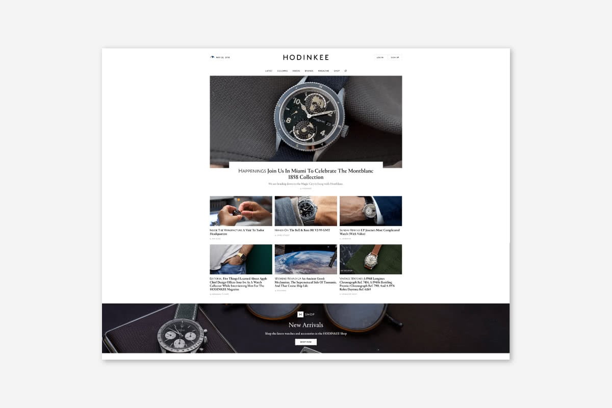 Luxe Digital entretien montre de luxe Hodinkee montres mécaniques
