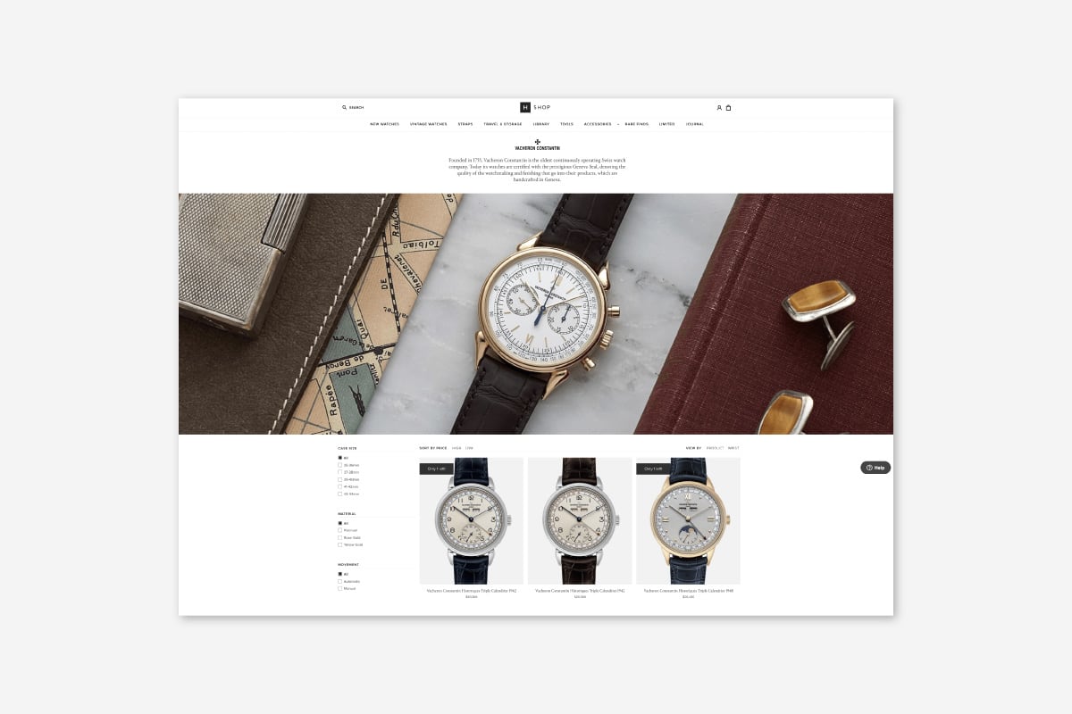 Luxe Digital entretien montre de luxe Hodinkee montres mécaniques boutique détail