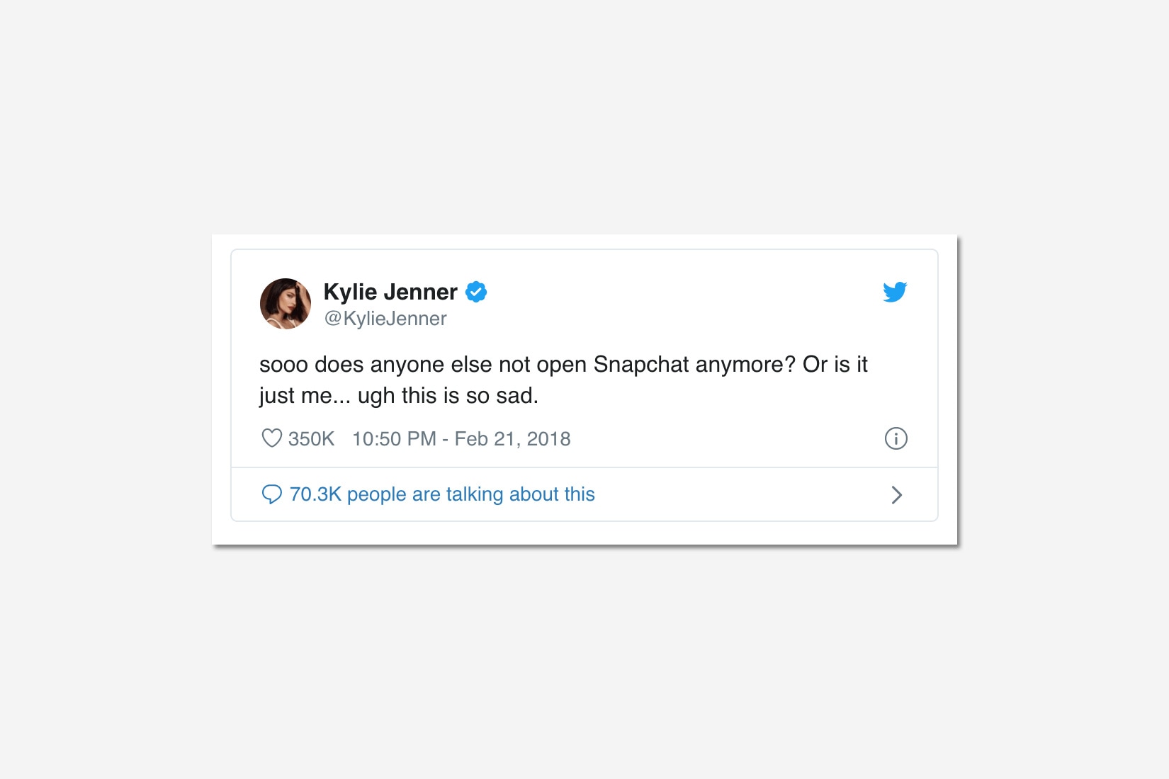 Kylie Jenner Snapchat Twitter post DTC luxe - Luxe Digital