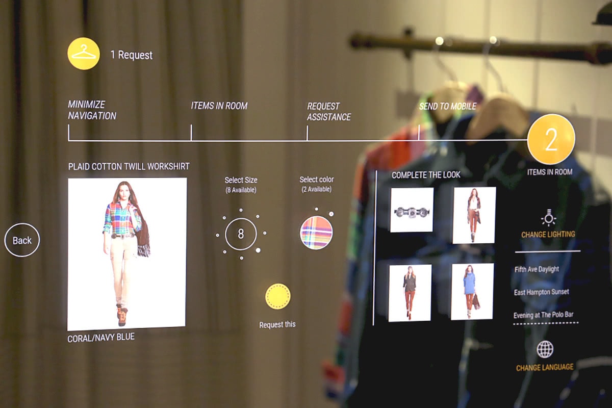 Luxe Digital luxe retail technology trends 2018 miroir interactif Ralph Lauren