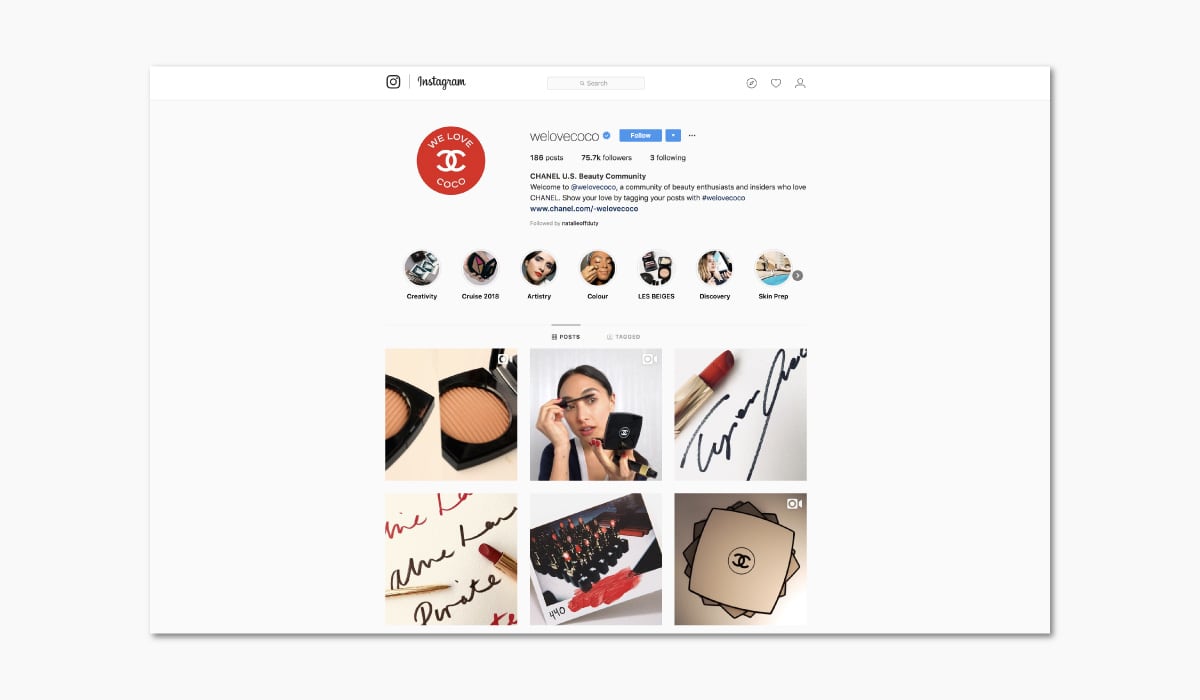 Luxe Digital online storytelling marques de luxe chanel coco instagram