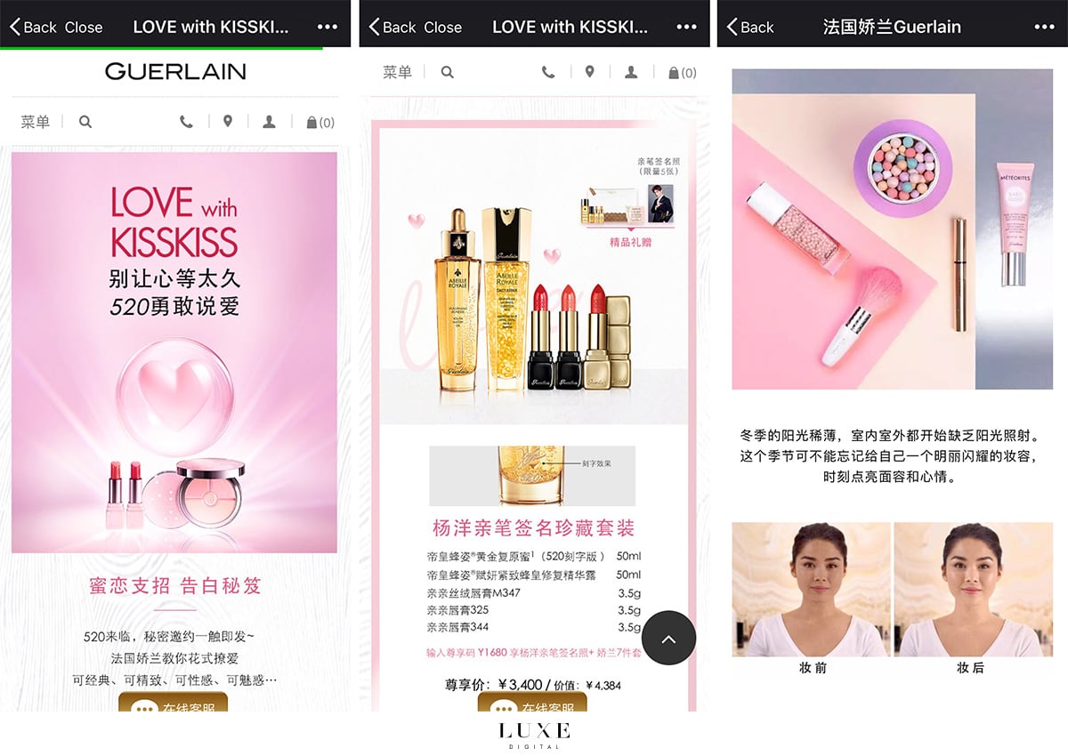 Luxe Digital luxe Chine WeChat Guerlain mini-programme