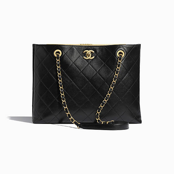 Chanel fourre-tout en cuir noir les meilleures marques de luxe - Luxe Digital