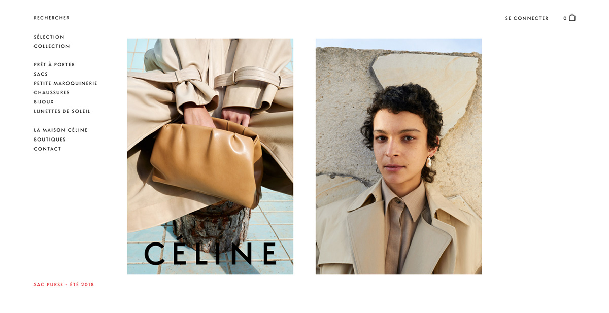 Céline Luxury Fashion eCommerce Website Visual Display Future of Online Luxury Retail Luxe Digital 
