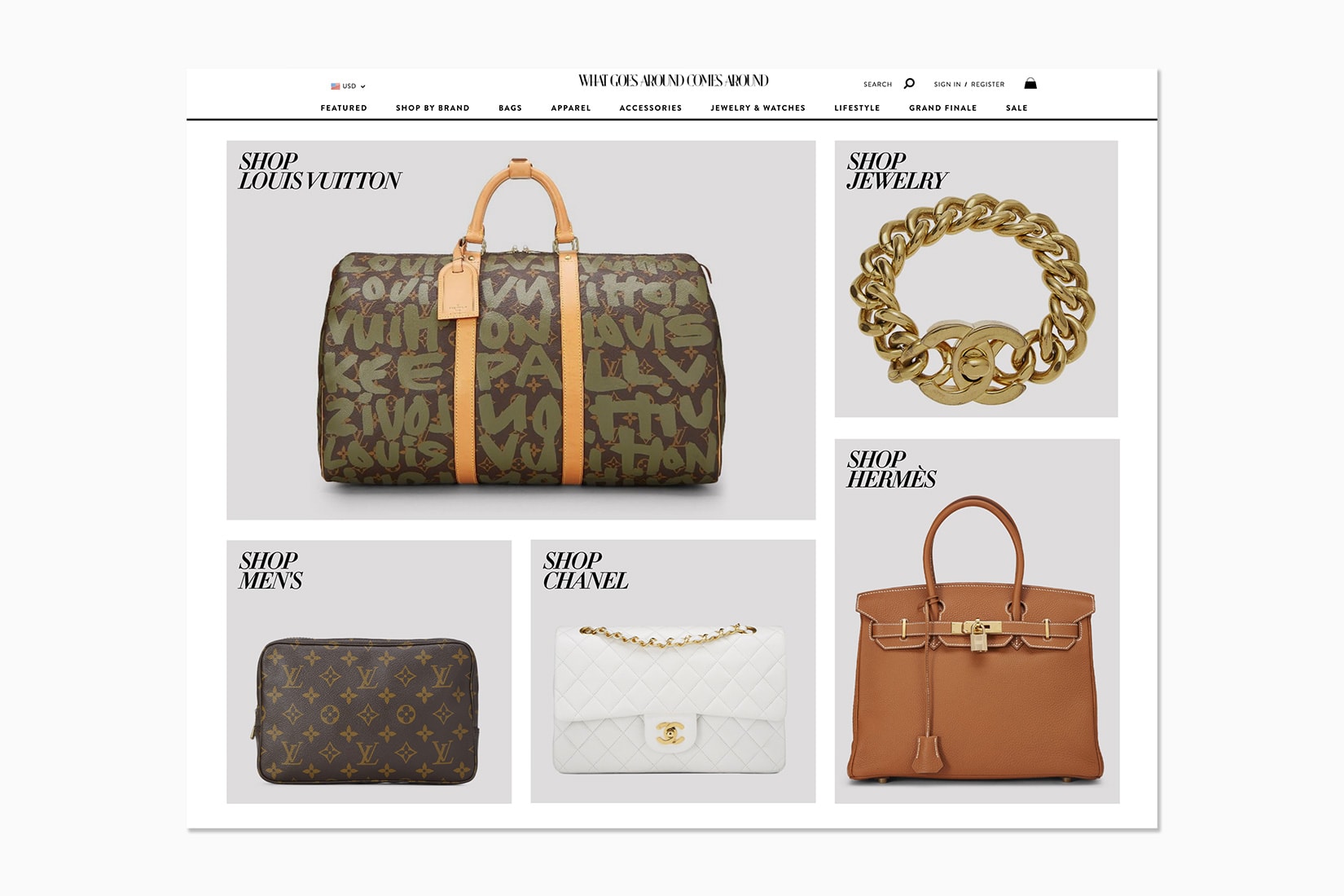 meilleur site de ventes privées de luxe what goes around comes around - Luxe Digital