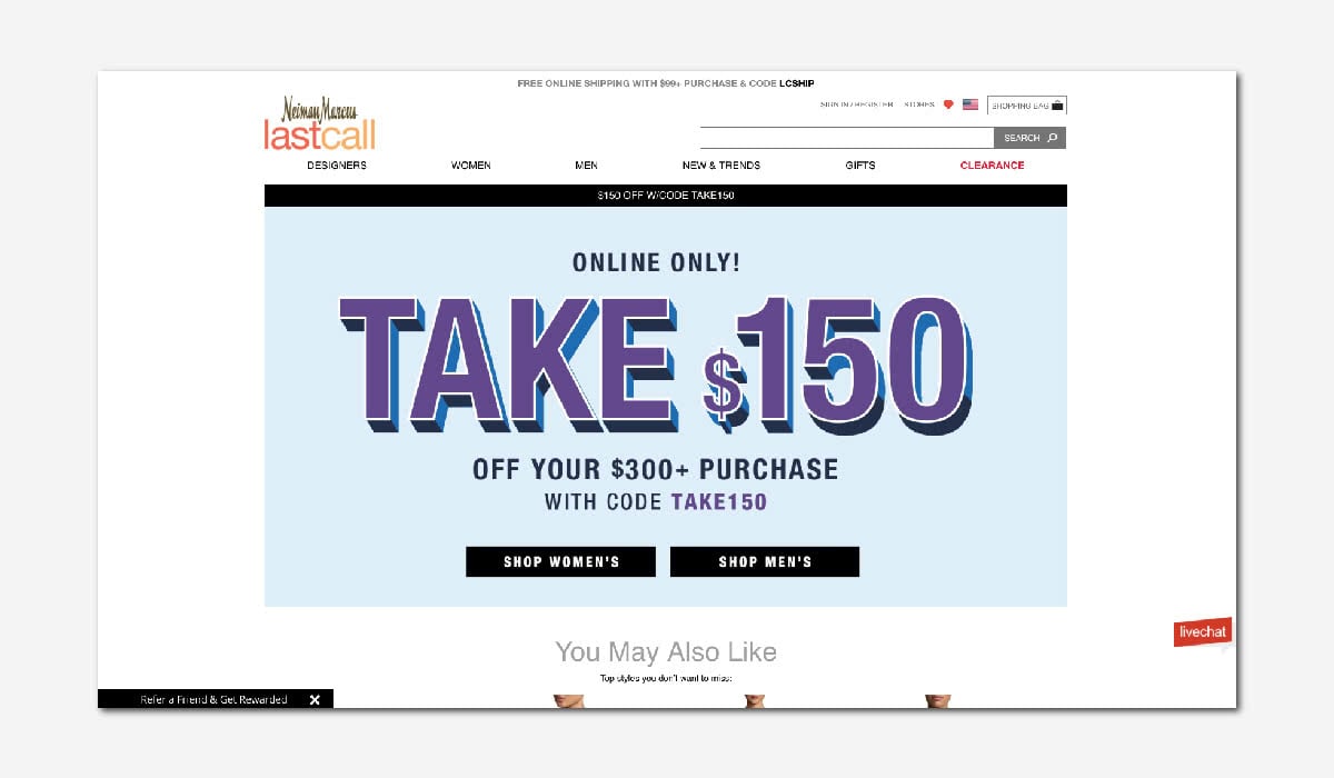vente en ligne de produits de luxe vente privée site de réduction Neiman Marcus Last Call Luxe Digital
