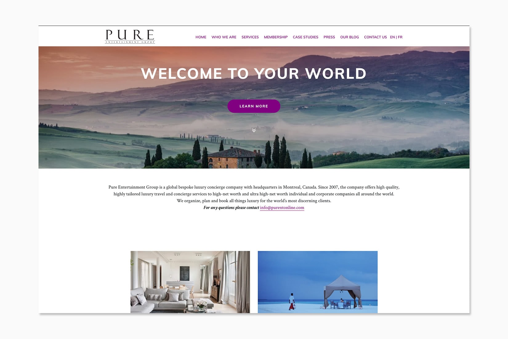 Le meilleur service de conciergerie de luxe : Pure Entertainment Group - Luxe Digital