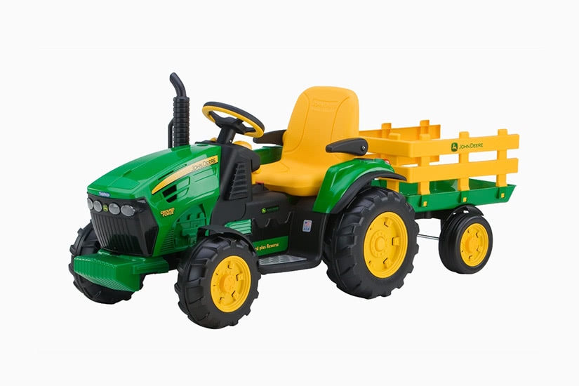 meilleures voitures électriques enfants john deere ground force tractor 12v battery powered ride-on premium - Luxe Digital