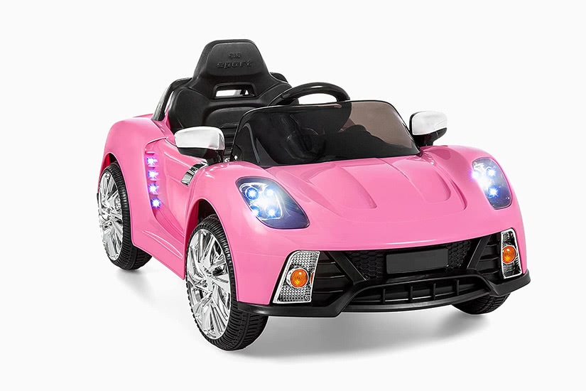 best electric cars kids pink girls 12v battery powered ride-on premium - Luxe Digital