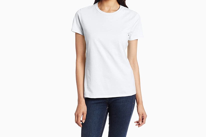meilleur t-shirt blanc femme hanes nano tee luxe digital