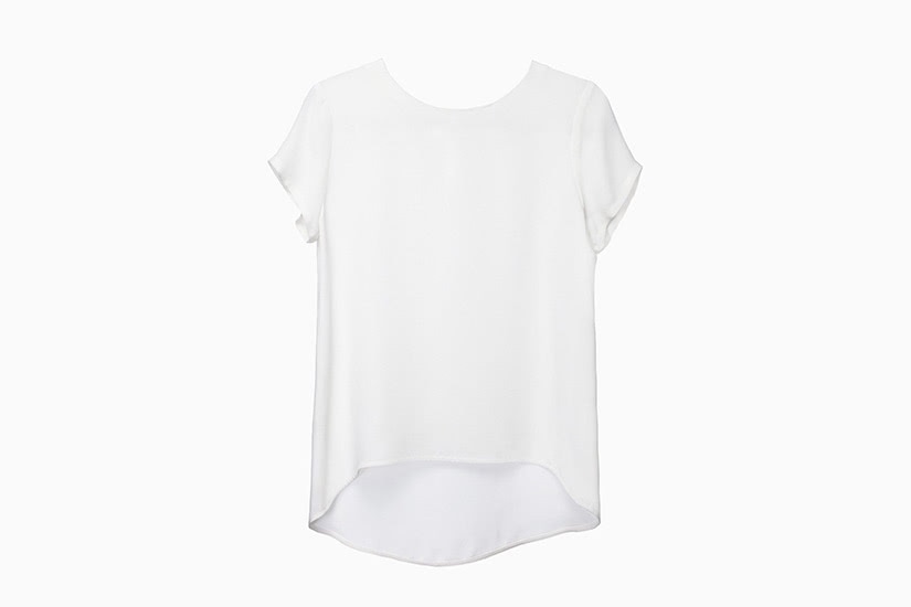 meilleur t-shirt blanc femme cuyana silk tee luxe digital