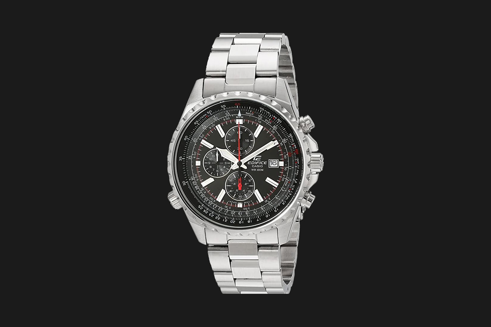 meilleure montre pilote casio EF52RD 1AV edifice - Luxe Digital