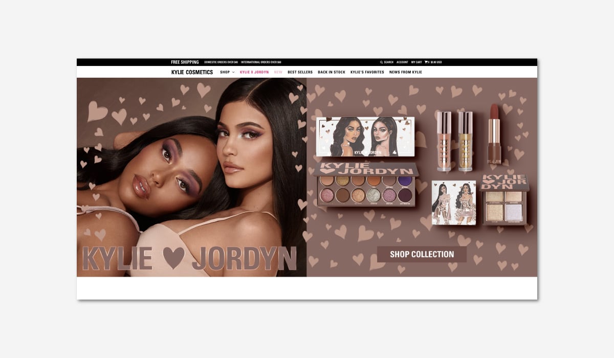 Kylie Jenner site web de cosmétiques luxe beauté- Luxe Digital